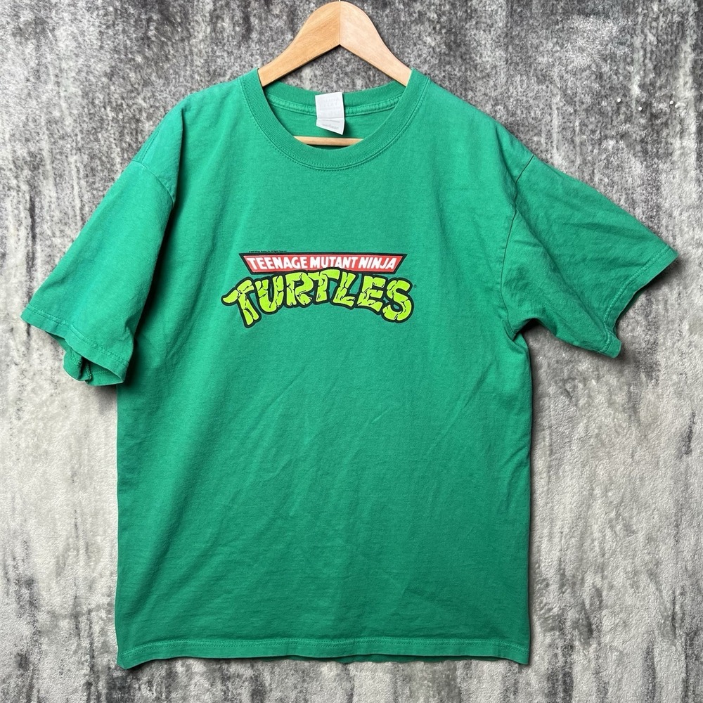 Vintage Y2K 2003‎ Teenage Mutant Ninja Turtles TMNT Logo T-Shirt Size Large
